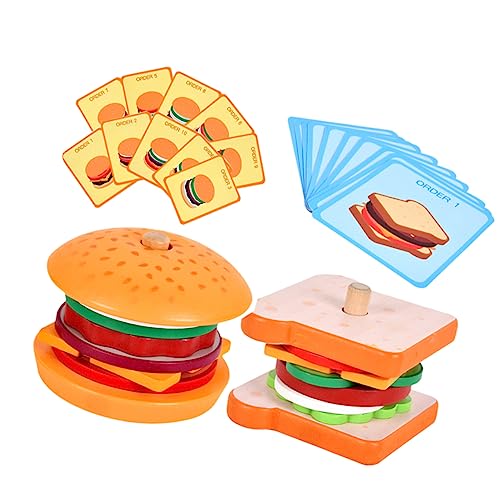 Kisangel 2 Sätze Holz Burger und Sandwich Stapelspielzeug Pädagogisches Rollenspiel mit Realistischen Farben Fördert Kreativität Feinmotorik und Farberkennung für Kinderküche und Kisangel 2 Sätze Holz Burger und Sandwich Stapelspielzeug Pädagogisches Rollenspiel mit Realistischen Farben Fördert Kreativität Feinmotorik und Farberkennung für Kinderküche und von Kisangel