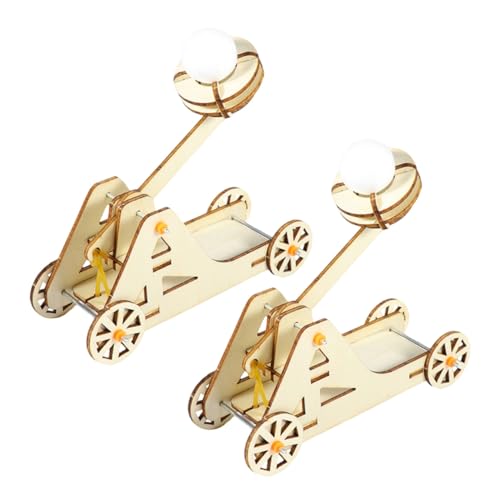 Kisangel 2 Sätze Holz Schleuder Bausatz Langlebiges Leicht Montierbares DIY Trebuchet Modell für Stem Wissenschaftsspielzeug Fördert Zusammenarbeit Physiklernen und Kreative Experimente von Kisangel