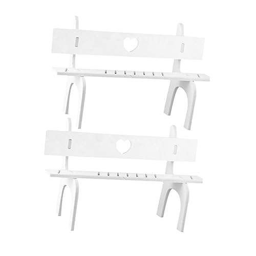 Kisangel 2 Sätze Kleine Holzstühle DIY Puppenstuhl Sitzmöbel Puppenhaus Zubehör Einfache Montage Vielseitig für Puppendekoration und Geschenkidee von Kisangel