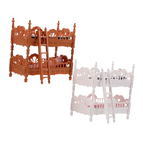 Kisangel 2 Sätze Miniatur Etagenbett Puppenhaus Möbel Stabiles Kunststoff Stoff Realistische Schlafzimmermöbel für Kreatives Rollenspiel für Puppenhaus Innenräume Fördert Kisangel 2 Sätze Miniatur Etagenbett Puppenhaus Möbel Stabiles Kunststoff Stoff Realistische Schlafzimmermöbel für Kreatives Rollenspiel für Puppenhaus Innenräume Fördert von Kisangel