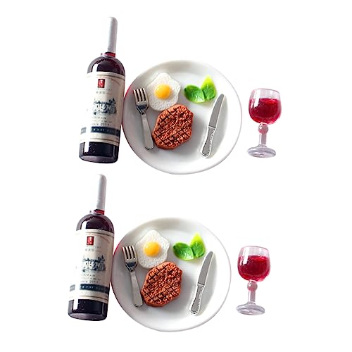 Kisangel Mini-Lebensmittel Miniatur-weinsteak Realistische Mini-küchendekor-zubehörplatte Für Jungen Und Mädchen Rollenspiel Kisangel Mini-Lebensmittel Miniatur-weinsteak Realistische Mini-küchendekor-zubehörplatte Für Jungen Und Mädchen Rollenspiel von Kisangel