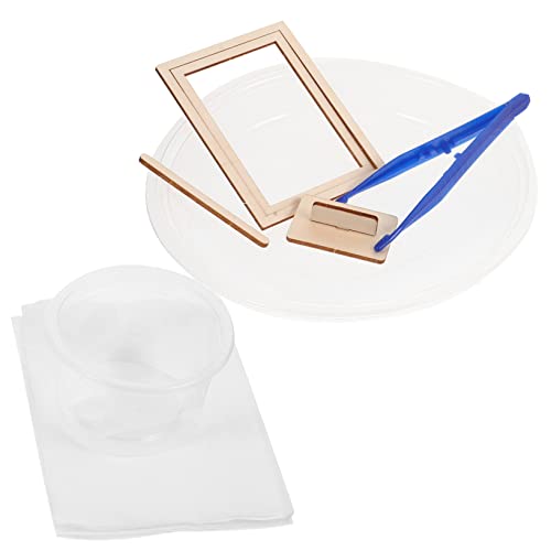 Kisangel 2 Sätze Papierherstellung für Teiliges DIY Holzrahmen Kit mit Papiersieb Lernspielzeug Kreativität und Verständnis für Papiergeschichte von Kisangel