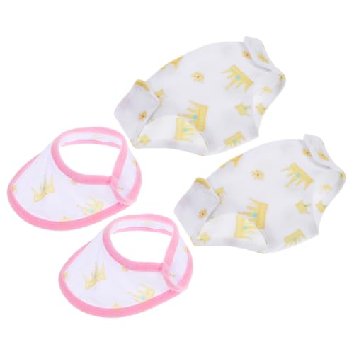 Kisangel 2 Sätze Puppenunterwäsche Wässriges Handtuch Windel Lätzchen Puppen Windeln Und Zubehör Lätzchen Doll Windeln Zubehör Für Puppenkostüme Boy Puppenzubehör Stoff von Kisangel