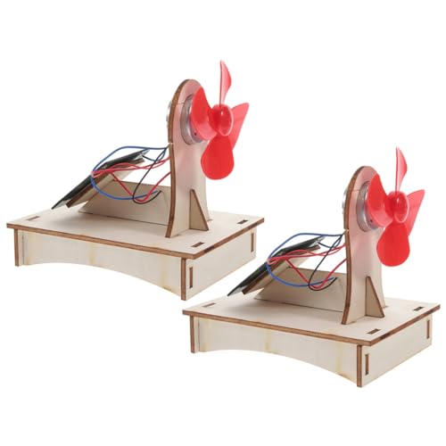 Kisangel 2 Sätze Solar Fan Experiment für Teiliges DIY Holzbau Kit für Wissenschaftliche Projekte und Experimente mit für Schulprojekte und Kreative Bastelstunden von Kisangel
