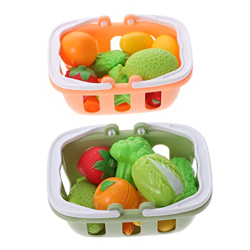 Kisangel 2 Sätze Spielhaus kinderküche Kitchen for mini einkaufskorb kunststoffkorb Spielzeugfrüchte Mini-Korbspielzeug aus Kunststoff Einkaufskörbe für Puppenstuben Plastik von Kisangel