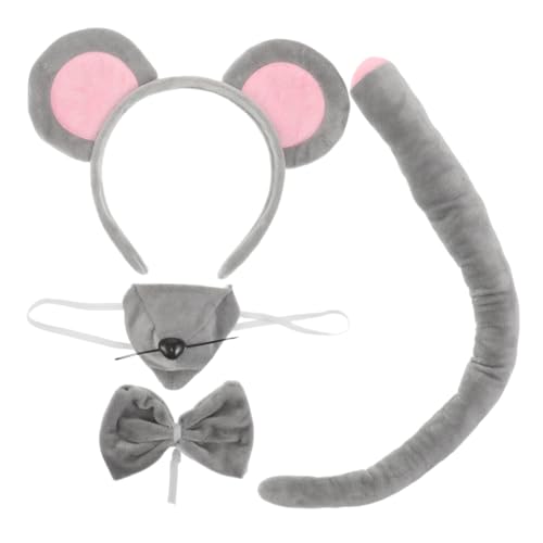 Kisangel 2 Sätze Tierkostüm Set Maus Ohren Stirnband Nase Fliege Weiches Leichtes Wiederverwendbares Zubehör für Halloween Tierparty Dschungel Kostüm Mädchen Kisangel 2 Sätze Tierkostüm Set Maus Ohren Stirnband Nase Fliege Weiches Leichtes Wiederverwendbares Zubehör für Halloween Tierparty Dschungel Kostüm Mädchen von Kisangel