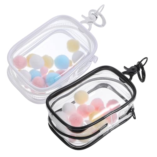 Kisangel 2 Sätze Transparente Figuren Display Tasche Figuren Aufbewahrungstasche mit Schlüsselanhänger für Sammler Sicheren Präsentation von Spielzeugen und Modellen von Kisangel