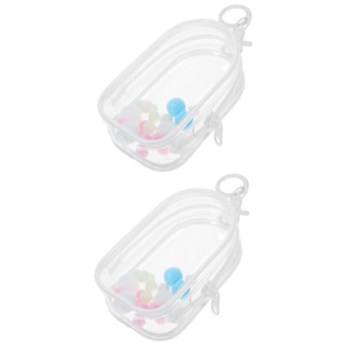 Kisangel 2 Sätze Transparente Puppen Aufbewahrungstasche aus PVC mit Hängeverschluss und Plüschanhänger und Wasserabweisend Kleiner Tragbarer Organizer für Puppen und Figurenliebhaber Kisangel 2 Sätze Transparente Puppen Aufbewahrungstasche aus PVC mit Hängeverschluss und Plüschanhänger und Wasserabweisend Kleiner Tragbarer Organizer für Puppen und Figurenliebhaber von Kisangel