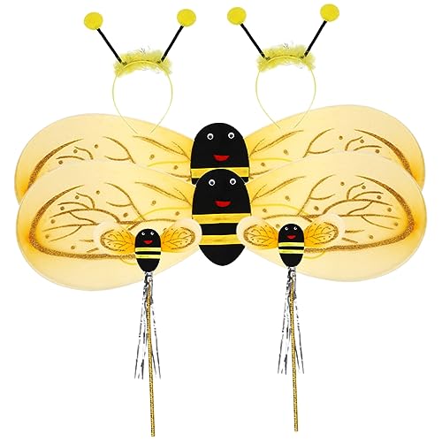 Kisangel 2 Sätze kleine Bienenrequisiten Flügel Bienenkostüm Kostüm Stirnbänder Bienenkostüm für Mädchen Bienendekoration Cosplay -Requisiten Bienen Bühnen Requisiten Plastik Kisangel 2 Sätze kleine Bienenrequisiten Flügel Bienenkostüm Kostüm Stirnbänder Bienenkostüm für Mädchen Bienendekoration Cosplay -Requisiten Bienen Bühnen Requisiten Plastik von Kisangel