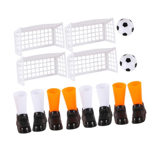Kisangel 2 Satz Mini Fußballspielset für Spieltore Ball und Schuhe Interaktives Tischspiel für Drinnen und Draußen Fördert Koordination und Motorische Fähigkeiten von Kisangel