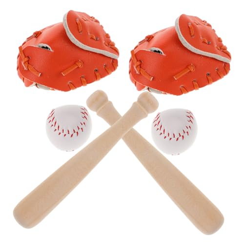 Kisangel 2 Sets Baseball Softball Cover Baseballs Kleine Miniatur Für Schaumstoff Puppenhaus Realistische Rolle Vortäuschen Mini Baseball Kit Mini Baseball Mini Baseball Holz von Kisangel