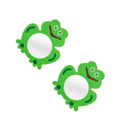 Kisangel 2 Stck Eva Badespielzeug Cartoon Spiegel Grün Frosch Lustiges Wasserspielzeug Lernspielzeug für Jungen Mädchen Ab Jahren Badewanne Frei Leicht und Sicher von Kisangel