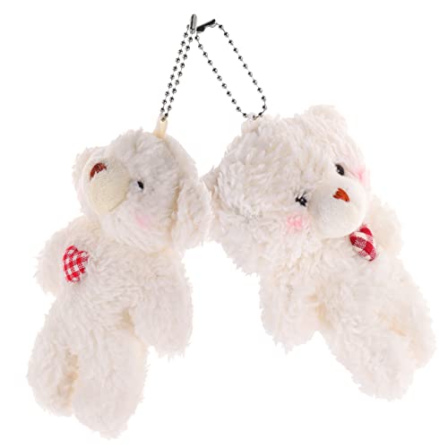 Kisangel 2 Stück Bär Schlüsselanhänger Karikatur ausgestopft Zubehör Charme süße Accessoires Plüschbär Geschenkidee Handtaschen bezaubern Schlüsselanhänger für Legierung Weiß Kisangel 2 Stück Bär Schlüsselanhänger Karikatur ausgestopft Zubehör Charme süße Accessoires Plüschbär Geschenkidee Handtaschen bezaubern Schlüsselanhänger für Legierung Weiß von Kisangel