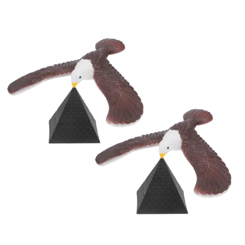 Kisangel 2 Stück Balancierender Adler Pyramidenständer Retro Balance Vogel für Pädagogisches Geschicklichkeitsspiel Gleichgewicht und Hand Auge koordination Interaktives Lernspielzeug für von Kisangel