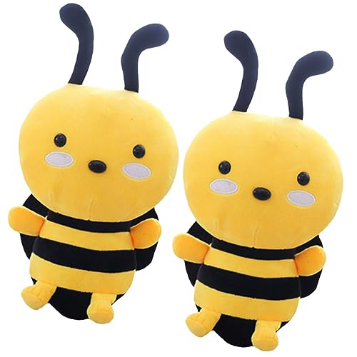 Kisangel 2 Stück Bienen Puppe Plüsch Biene Stofftier Gefülltes Bienenkissen Kuscheltiere Kissen Gefülltes Stofftier Bienen-gastgeschenke Yellow Pp Baumwolle von Kisangel