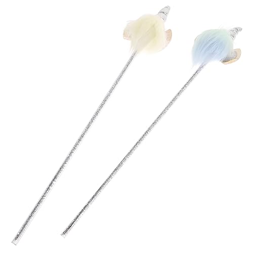 Kisangel 2 Stück Buntes Wollkugel Feenstock Einhorn Mädchen Zauberstab Für Märchenkostüm Rollenspiel Partyfee Zauberstab Mädchen-fee-zauberstab-stütze Plastik Zufällige Farbe von Kisangel