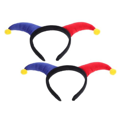 Kisangel 2 Stück Clown-Stirnband thematisiert Party Halloween Clown Hairbänder für Halloween-Cosplay-Kostüm-Stirnbänder Festival-Haarspange schöner Clown-Kopfschmuck Metall von Kisangel