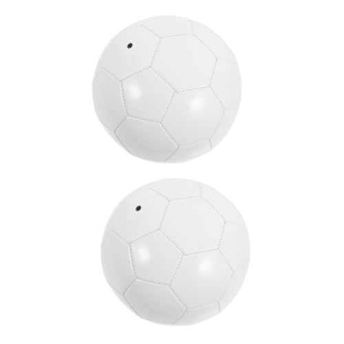 Kisangel 2 Stück DIY Fußball Unbemalter Stabiler Fußball zum Bemalen Zeichnen Gestalten Wiederverwendbar für Kreative Kinderaktivitäten Sporttraining und Partydekoration von Kisangel