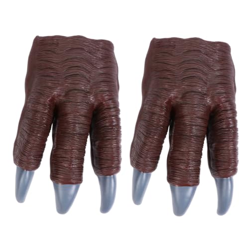 Kisangel 2 Stück Dinosaurier Pfotenhandschuhe Realistische Dino Krallen zum Cosplay für Jungen und Mädchen Fantasievolle Verkleidung für Geburtstag und Halloween von Kisangel