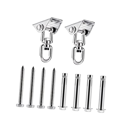Kisangel 2 Stück Drehlagerhaken Haken Für -hängematten -schaukelhaken Hängematte Hanger Hängematten-schaukelhaken Silber Kisangel 2 Stück Drehlagerhaken Haken Für -hängematten -schaukelhaken Hängematte Hanger Hängematten-schaukelhaken Silber von Kisangel