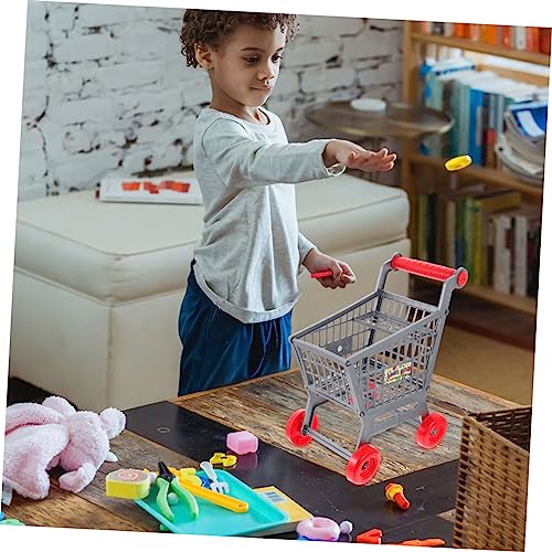 Kisangel 2 Stück Einkaufswagen Simulation Einkaufswagen Material Leicht zu Schieben für Laufanfänger und Rollenspiele von Kisangel