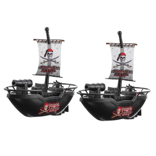 Kisangel 2 Stück Elektrisches - Piratenschiff für Bad für Piratenschiffe Spielzeugboote Elektrisches Wasserspielzeug Babyparty- Plastik Schwarz Kisangel 2 Stück Elektrisches - Piratenschiff für Bad für Piratenschiffe Spielzeugboote Elektrisches Wasserspielzeug Babyparty- Plastik Schwarz von Kisangel