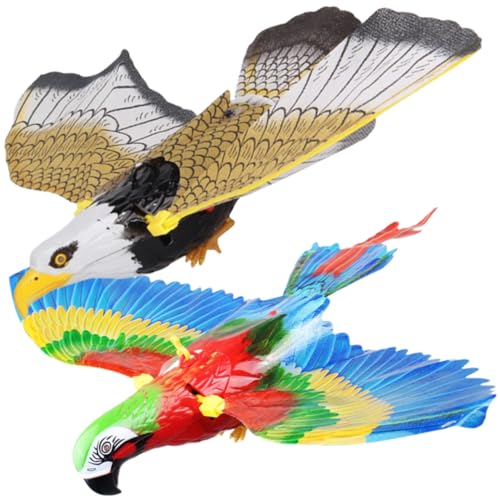 Kisangel 2 Stück Elektrisches Teiliges Vogelspielzeug mit Musik und Licht Tragbares Adler und Papageienmodell Einfach zu Bedienen Kinderzubehör für Jungen und Mädchen Ab Jahren Kisangel 2 Stück Elektrisches Teiliges Vogelspielzeug mit Musik und Licht Tragbares Adler und Papageienmodell Einfach zu Bedienen Kinderzubehör für Jungen und Mädchen Ab Jahren von Kisangel