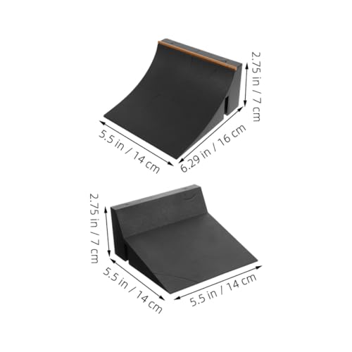 Kisangel 2 Stück Finger Skateboard Park Zubehör Kunststoff Rampe Fingerboard für Fingerfertigkeit Training und Interaktiven Skatepark Zubehör von Kisangel