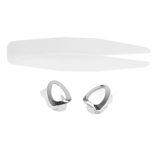 Kisangel 2 Stück Grills Mundzähne Cosplay Zahn Edelsteine ​​Vampir Zubehör Vampirzähne Gold Zahnkappe Grilz Gefälschter Grill Einzelzahngrill Cosplay Zubehör Kupfer Silber von Kisangel