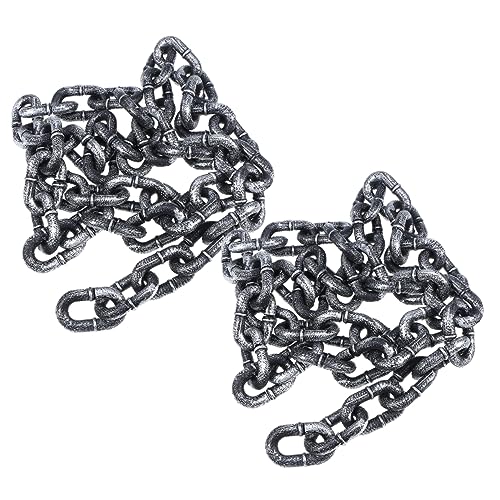 Kisangel 2 Stück Halloween Fake Chain Props aus Kunststoff Lange Dekoration für Kostümpartys Bühnenaufführungen und Halloween Events Strapazierfähiges Material für Eindrucksvolle Kisangel 2 Stück Halloween Fake Chain Props aus Kunststoff Lange Dekoration für Kostümpartys Bühnenaufführungen und Halloween Events Strapazierfähiges Material für Eindrucksvolle von Kisangel