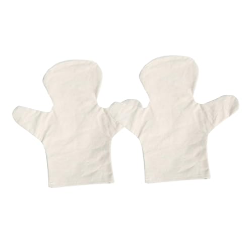 Kisangel 2 Stück Handgemachtes DIY Fingerpuppen Materialpaket aus Weißem Canvas für Kindergarten Kreatives Bastelset Fingerpuppen Zubehör Sicher und Langlebig für Erzählspiele und von Kisangel