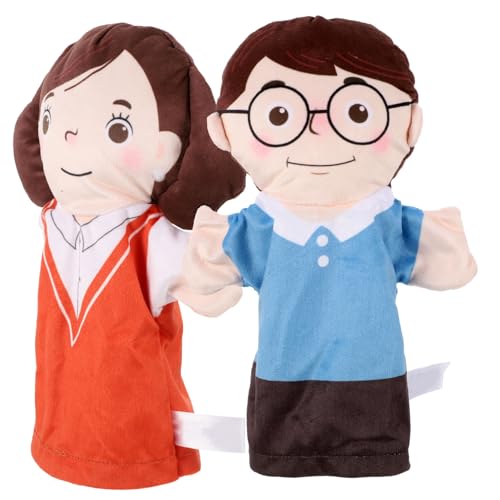 Kisangel 2 Stück Handpuppe Realistische Puppenfiguren für Puppentheater Dekorative Handspielzeuge Pädagogisch Fördernd Kreative Handpuppen für Jungen und Mädchen von Kisangel