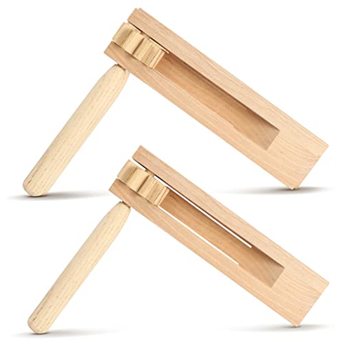 Kisangel 2 Stück Holz Ratsche Noise Maker aus Robustem Kindersicherem Holz Pädagogisches Percussion für Kleinkinder Leicht Tragbar Fördert Musikalisches Talent und Rhythmusgefühl Kisangel 2 Stück Holz Ratsche Noise Maker aus Robustem Kindersicherem Holz Pädagogisches Percussion für Kleinkinder Leicht Tragbar Fördert Musikalisches Talent und Rhythmusgefühl von Kisangel