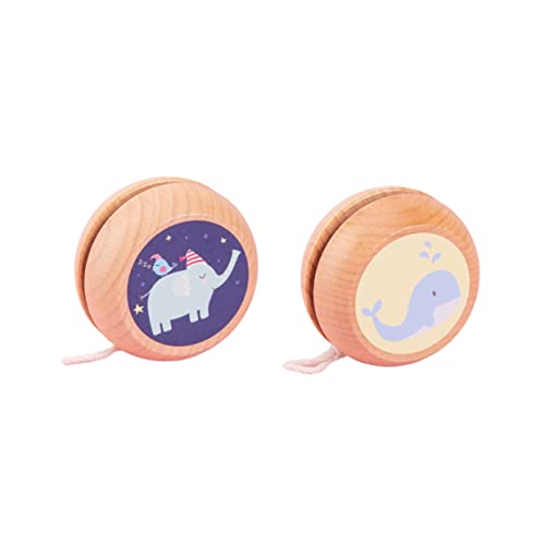 Kisangel 2stücke Holz-yo-yos Mit Cartoon-Muster Wale Und Spielzeug Für Junge Mädchen Zur Und Handgelenkstärkung Tragbar Und Lustig Für Unterwegs von Kisangel