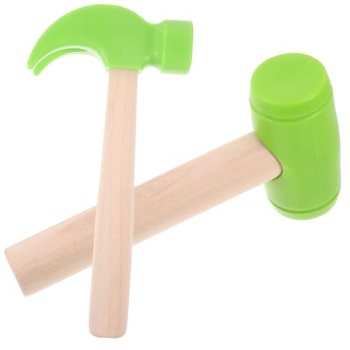 Kisangel 2 Stück Holzhammer Teiliges Sicherer Kopf Glatter Griff Motorikförderndes Werkzeug für Kleinkinder Geeignet für Eltern Junge Mädchen Spiel und Kindergarten von Kisangel