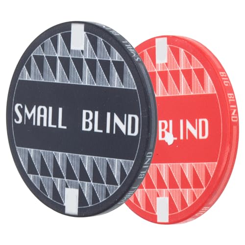 Kisangel 2 Stück Keramik Poker Dealer Button Rund Robust Glatt Langlebig Leicht für und Pokerspiele Kleine und Große Blinds Praktisches Pokerzubehör für Spiel und Zählchips von Kisangel