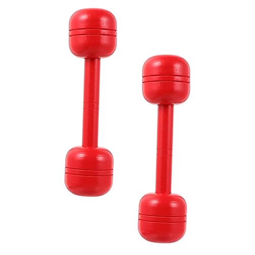 Kisangel 2 Stück Kinderhanteln aus Holz Mittlere Sicherer Kindergarten zur Hand Auge koordination für Jungen und Mädchen Montessori Kurzhanteln von Kisangel