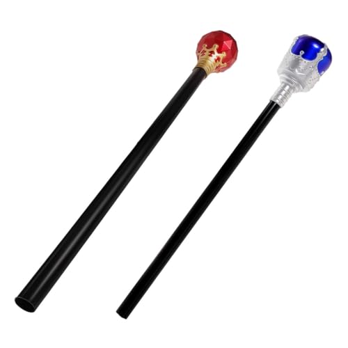Kisangel 2 Stück Königszepter Kostüm LED des Königs königliches hoch Halloween Props Halloween Accessories Kid Toys Partykleid Requisite Cosplay- Plastik von Kisangel