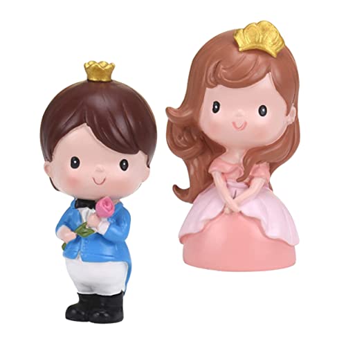 Kisangel 2 Stück Kreative Teilige Kuchenfigur aus Hochwertigem Harz Dekorative Souvenir Puppen für Hochzeitstorten Geburtstagstisch und Dessertdekoration Liebevolles von Kisangel