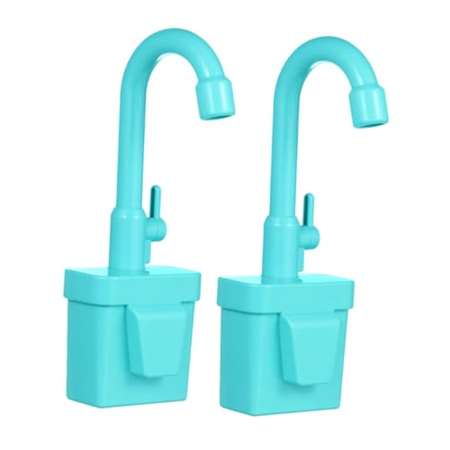Kisangel 2 Stück Küchenspüle Wasserhahn Teiliges Drehbarer Wasserhahn ohne Scharfe Kanten Realistische Spielküche Zubehör von Kisangel