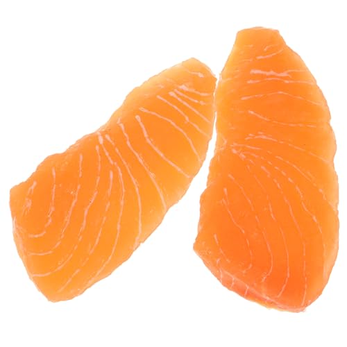 Kisangel 2 Stück Künstliche Lachsfilet Deko Modelle Realistische Food attrappen Lebensmittelecht Aussehendes Fake lachs Küchen Schaufensterdekoration für Zuhause und Laden Kisangel 2 Stück Künstliche Lachsfilet Deko Modelle Realistische Food attrappen Lebensmittelecht Aussehendes Fake lachs Küchen Schaufensterdekoration für Zuhause und Laden von Kisangel