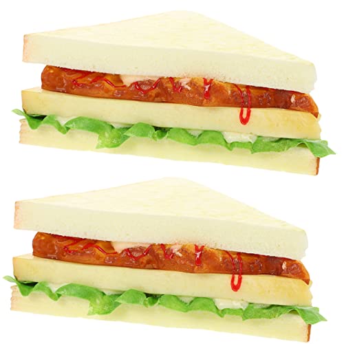 Kisangel 2 Stück Künstliches Sandwich aus PU Realistische Simulation als Foto Requisite Pädagogisches Modell für Farbintensiv Vielseitig als Küchen und Laden Dekoration Geeignet Kisangel 2 Stück Künstliches Sandwich aus PU Realistische Simulation als Foto Requisite Pädagogisches Modell für Farbintensiv Vielseitig als Küchen und Laden Dekoration Geeignet von Kisangel