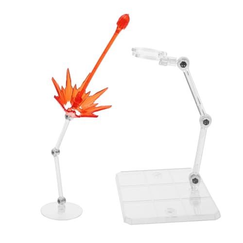 Kisangel 2 Stück Laserenergie-Ornamente Bjd-Ständer Figur Zubehör Transparenter Puppenständer Actionfiguren-Effekte Figurenständer Figur Steht Effektteile für Actionfiguren Plastik rot von Kisangel