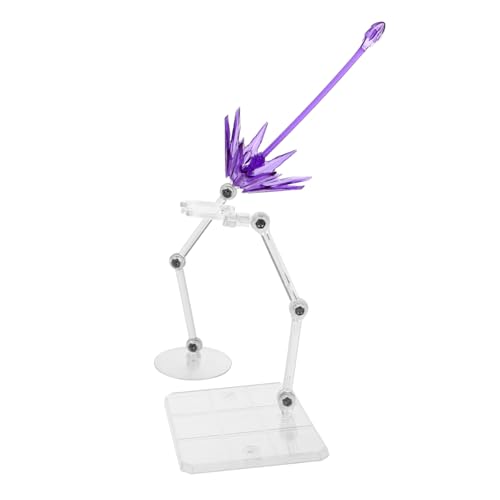 Kisangel 2 Stück Laserenergie-Ornamente Transparenter Puppenständer Effekte für Actionfiguren Figur Steht Modell-Aktionsbasis Displayhalter für Actionfiguren Figurenhalter Plastik Violett von Kisangel