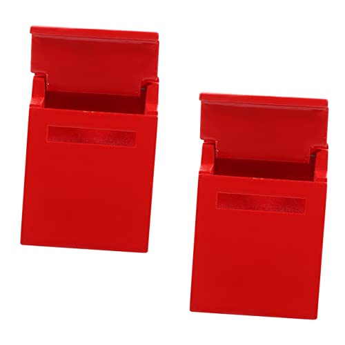 Kisangel 2 Stück Letterbox-Modell bastelset bastelmaterial für kindergeschenk Toys holzmodell Dekoration Party Briefkastenstatue aus Holz Mini-Briefkasten hölzern rot von Kisangel