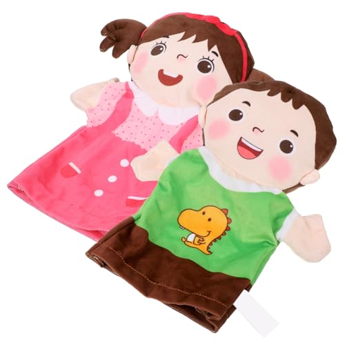 Kisangel 2 Stück Lifelike Handpuppen Weiche Figurenspielzeuge für Waschbar und Farbintensiv Kreative Eltern Junge Mädchen Interaktion Fördert Fantasie und von Kisangel