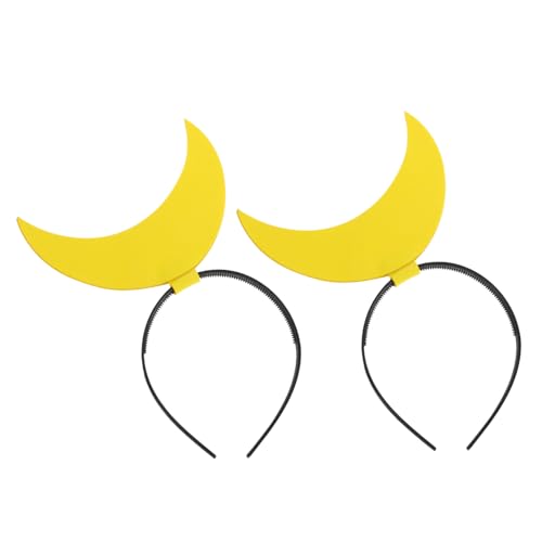 Kisangel 2 Stück Lustiger Haarreif aus Leichtem Verstellbar Mondmotiv Bequemer Sitz für Party Festival Kostüm und Bühnenauftritte bei Mädchen und Frauen von Kisangel