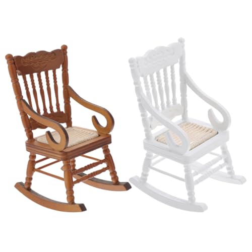 Kisangel 2 Stück Maßstab Holz mit Kissen Teiliges Puppenhaus Möbel für Sammler Weihnachtsdekoration Kisangel 2 Stück Maßstab Holz mit Kissen Teiliges Puppenhaus Möbel für Sammler Weihnachtsdekoration von Kisangel