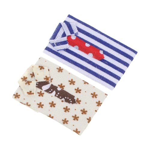 Kisangel 2 Stück Maßstab Leichte Strapazierfähige Puppenhaus Kleidung für Figuren Authentische Kleine Hemden für Dioramen Rollenspiele und Sammler Displays von Kisangel