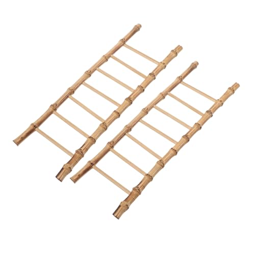 Kisangel 2stücke Miniaturleiter Aus Bambus Für Puppenhausmöbel Winzige Dekorative Leiter Für DIY-landschaftsdekor Miniatur-hausleitern Zum Basteln Kompakt Und Langlebig von Kisangel